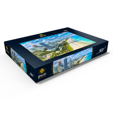 Darstellung des Puzzle Motivs South Beach, Miami Beach, Florida, USA 500 Puzzle Schachtel Ansicht1