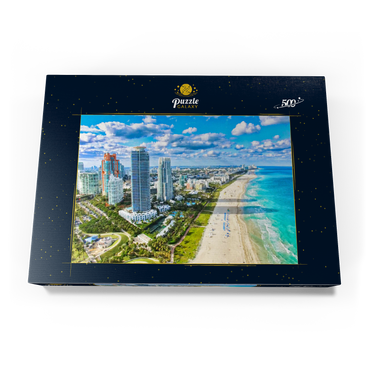 Darstellung des Puzzle Motivs South Beach, Miami Beach, Florida, USA 500 Puzzle Schachtel Ansicht3