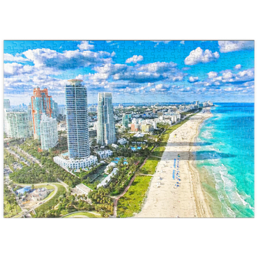 Darstellung des Puzzle Motivs puzzleplate South Beach, Miami Beach, Florida, USA 500 Puzzle