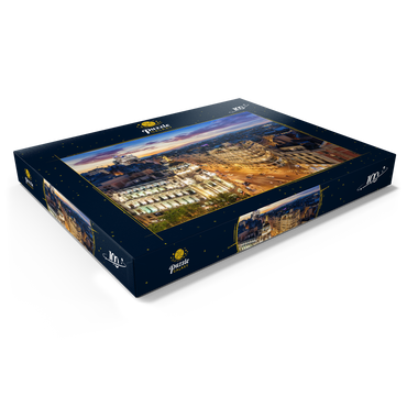 Darstellung des Puzzle Motivs Skyline von Madrid, Spanien 100 Puzzle Schachtel Ansicht1