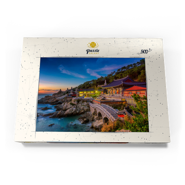 Darstellung des Puzzle Motivs Schöner Sonnenaufgang Haedong Yongongs Temple Busan, Korea 500 Puzzle Schachtel Ansicht3