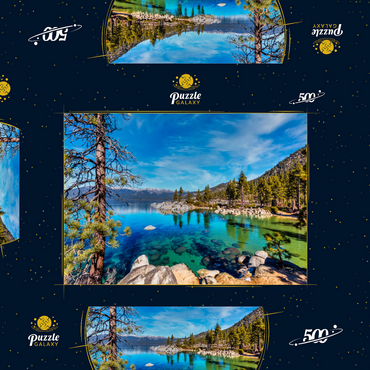 Darstellung des Puzzle Motivs Sand Harbor, Lake Tahoe 500 Puzzle Schachtel 3D Modell