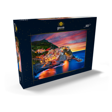 Darstellung des Puzzle Motivs Berühmte Stadt Manarola in Italien - Cinque Terre, Ligurien 500 Puzzle Schachtel Ansicht2