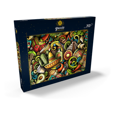 Darstellung des Puzzle Motivs Mexiko doodles 200 Puzzle Schachtel Ansicht2
