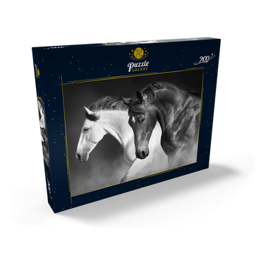 Darstellung des Puzzle Motivs Pferde laufen Galopp in der Wüste 200 Puzzle Schachtel Ansicht2