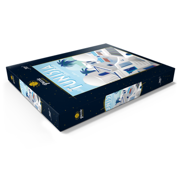 Darstellung des Puzzle Motivs Tunesien, Art Deco style Vintage Poster, Illustration 200 Puzzle Schachtel Ansicht1