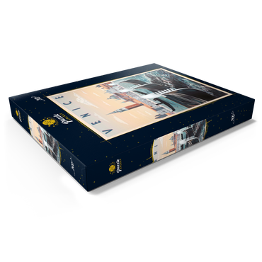 Darstellung des Puzzle Motivs Venedig, Italien, Vietnam, Art Deco style Vintage Poster, Illustration 200 Puzzle Schachtel Ansicht1