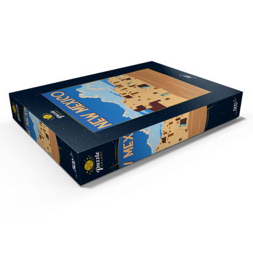 Darstellung des Puzzle Motivs New Mexico, USA, Art Deco style Vintage Poster, Illustration 500 Puzzle Schachtel Ansicht1