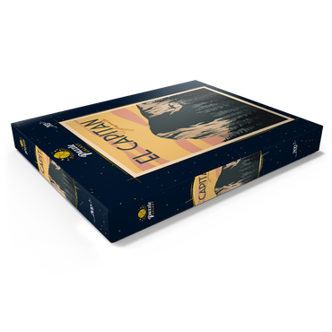 Darstellung des Puzzle Motivs El Capitan im Yosemite National-Park, USA, Art Deco style Vintage Poster, Illustration 200 Puzzle Schachtel Ansicht1