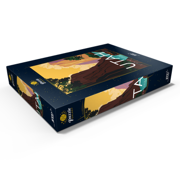 Darstellung des Puzzle Motivs Zion National Park Utah, USA, Art Deco style Vintage Poster, Illustration 1000 Puzzle Schachtel Ansicht1