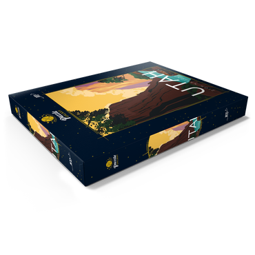 Darstellung des Puzzle Motivs Zion National Park Utah, USA, Art Deco style Vintage Poster, Illustration 100 Puzzle Schachtel Ansicht1