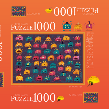 Darstellung des Puzzle Motivs 54 Monster 1000 Puzzle Schachtel 3D Modell
