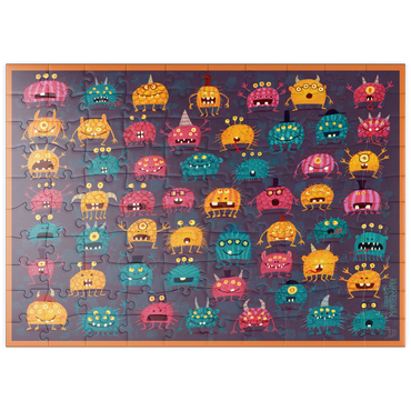 Darstellung des Puzzle Motivs puzzleplate 54 Monster 100 Puzzle