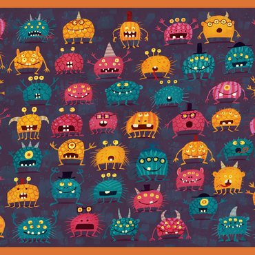 Darstellung des Puzzle Motivs 54 Monster 200 Puzzle 3D Modell