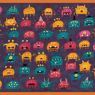 Darstellung des Puzzle Motivs 54 Monster 500 Puzzle 3D Modell