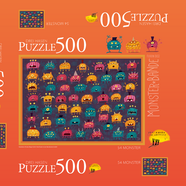Darstellung des Puzzle Motivs 54 Monster 500 Puzzle Schachtel 3D Modell