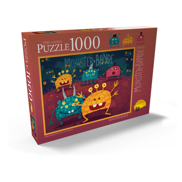 Darstellung des Puzzle Motivs Monster Bande 1000 Puzzle Schachtel Ansicht2