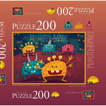 Darstellung des Puzzle Motivs Monster Bande 200 Puzzle Schachtel 3D Modell