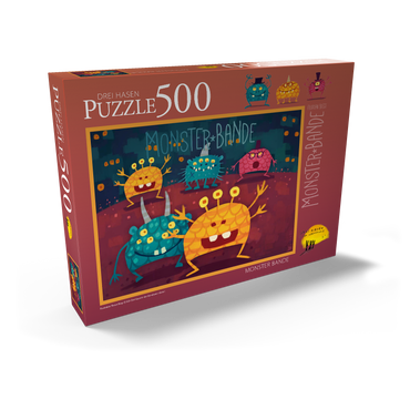 Darstellung des Puzzle Motivs Monster Bande 500 Puzzle Schachtel Ansicht2