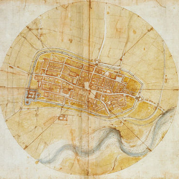 Darstellung des Puzzle Motivs Karte von Imola 500 Puzzle 3D Modell