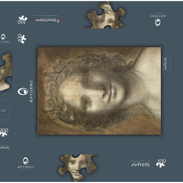 Darstellung des Puzzle Motivs La Joconde nue oder Monna Vanna - details 100 Puzzle Schachtel 3D Modell
