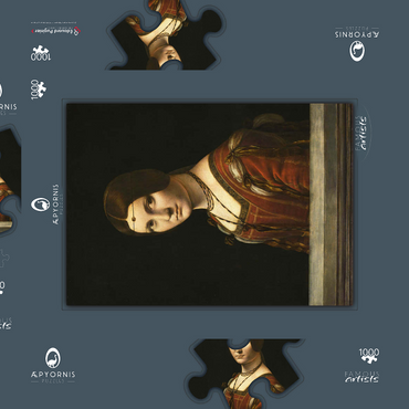 Darstellung des Puzzle Motivs La Belle Ferronnière 1000 Puzzle Schachtel 3D Modell