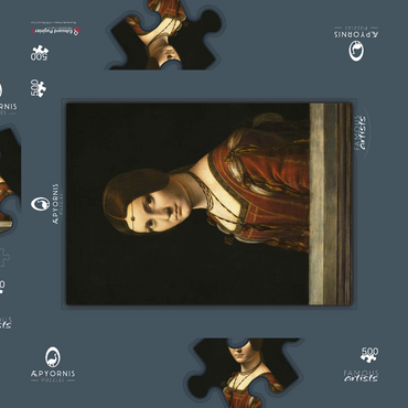 Darstellung des Puzzle Motivs La Belle Ferronnière 500 Puzzle Schachtel 3D Modell