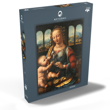 Darstellung des Puzzle Motivs Madonna mit der Nelke 100 Puzzle Schachtel Ansicht2