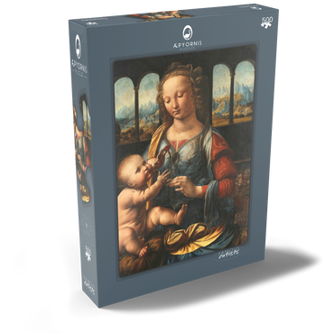 Darstellung des Puzzle Motivs Madonna mit der Nelke 500 Puzzle Schachtel Ansicht2