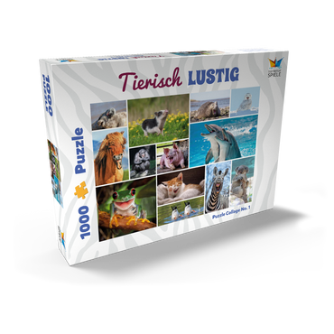 Darstellung des Puzzle Motivs Tierisch Lustig - Collage No. 1 1000 Puzzle Schachtel Ansicht2