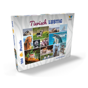 Darstellung des Puzzle Motivs Tierisch Lustig - Collage No. 1 100 Puzzle Schachtel Ansicht2
