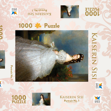 Darstellung des Puzzle Motivs Kaiserin Sisi - Portrait No. 1 1000 Puzzle Schachtel 3D Modell
