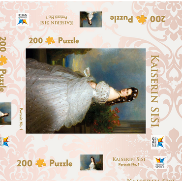 Darstellung des Puzzle Motivs Kaiserin Sisi - Portrait No. 1 200 Puzzle Schachtel 3D Modell