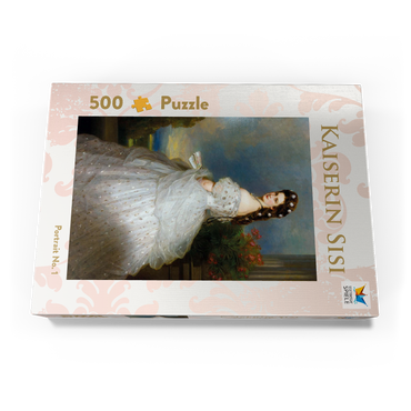 Darstellung des Puzzle Motivs Kaiserin Sisi - Portrait No. 1 500 Puzzle Schachtel Ansicht3