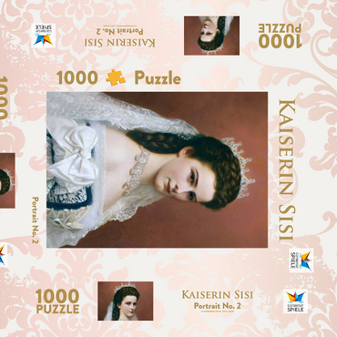 Darstellung des Puzzle Motivs Kaiserin Sisi - Portrait No. 2 1000 Puzzle Schachtel 3D Modell