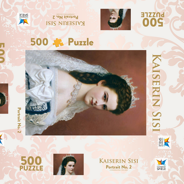 Darstellung des Puzzle Motivs Kaiserin Sisi - Portrait No. 2 500 Puzzle Schachtel 3D Modell