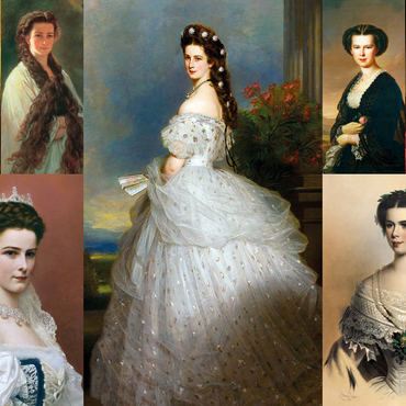 Darstellung des Puzzle Motivs Kaiserin Sisi - Collage Nr. 1 100 Puzzle 3D Modell