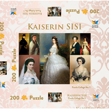 Darstellung des Puzzle Motivs Kaiserin Sisi - Collage Nr. 1 200 Puzzle Schachtel 3D Modell