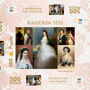 Darstellung des Puzzle Motivs Kaiserin Sisi - Collage Nr. 1 500 Puzzle Schachtel 3D Modell