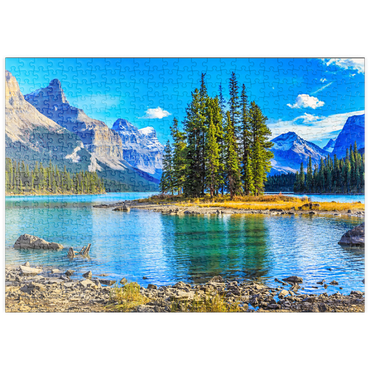 Darstellung des Puzzle Motivs puzzleplate Spirit Island im Maligne Lake - Jasper National Park, Kanada 500 Puzzle