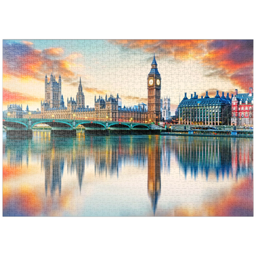 Darstellung des Puzzle Motivs puzzleplate Big Ben und Parlamentsgebäude, London, England 1000 Puzzle