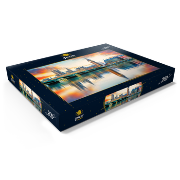 Darstellung des Puzzle Motivs Big Ben und Parlamentsgebäude, London, England 200 Puzzle Schachtel Ansicht1