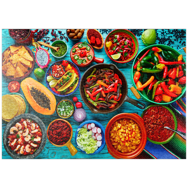 Darstellung des Puzzle Motivs puzzleplate Mexikanisches Essen 1000 Puzzle