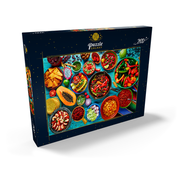 Darstellung des Puzzle Motivs Mexikanisches Essen 200 Puzzle Schachtel Ansicht2
