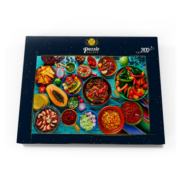 Darstellung des Puzzle Motivs Mexikanisches Essen 200 Puzzle Schachtel Ansicht3