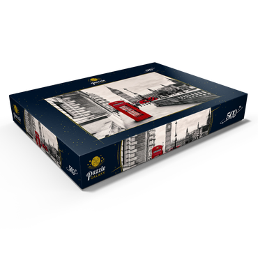 Darstellung des Puzzle Motivs Rote Telefonzelle in London 500 Puzzle Schachtel Ansicht1