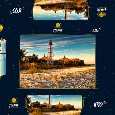 Darstellung des Puzzle Motivs Sanibel Island-Leuchtturm in Sanibel Island, Florida 1000 Puzzle Schachtel 3D Modell