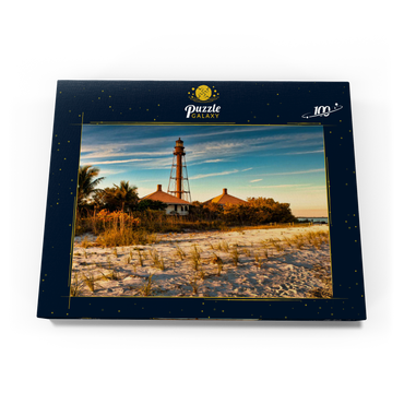 Darstellung des Puzzle Motivs Sanibel Island-Leuchtturm in Sanibel Island, Florida 100 Puzzle Schachtel Ansicht3
