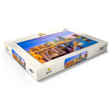 Darstellung des Puzzle Motivs Skyline der Innenstadt von Minneapolis in Minnesota, USA 200 Puzzle Schachtel Ansicht1