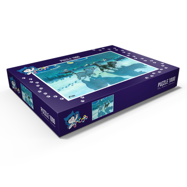 Darstellung des Puzzle Motivs Kater Jacob - Bei Nacht sind alle Katzen grau! 1000 Puzzle Schachtel Ansicht1